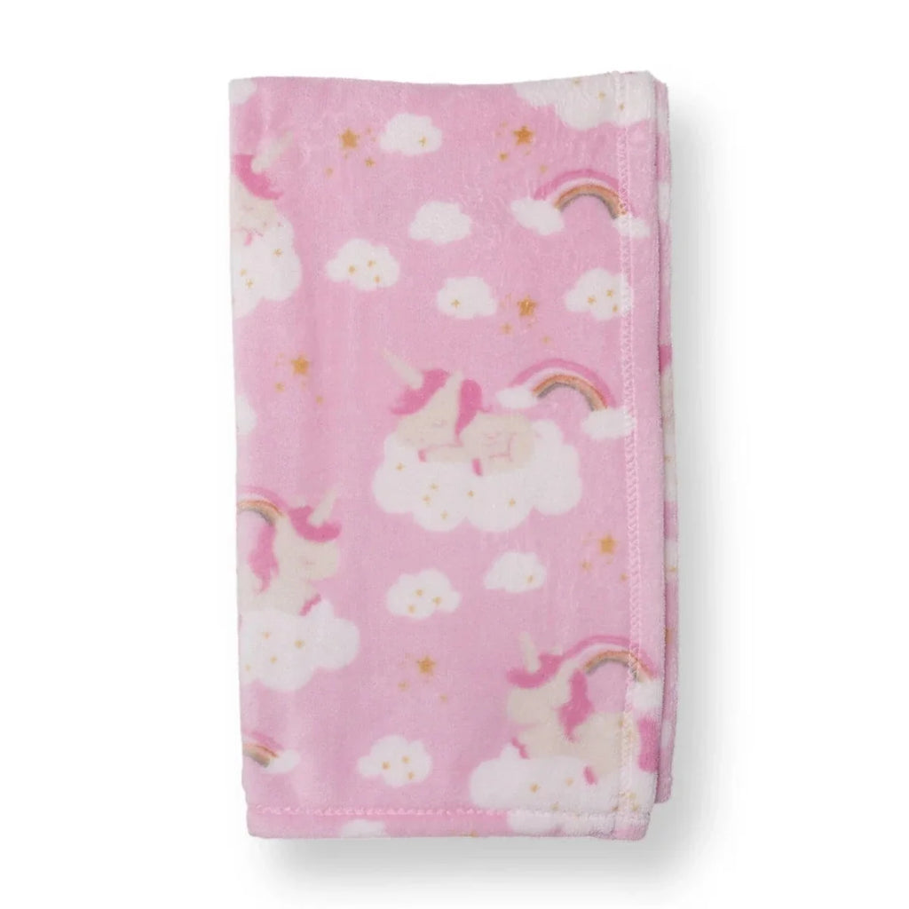 Little Dreams Unicorn Print Wellsoft Fleece Baby Blanket (90 x 110 cm)
