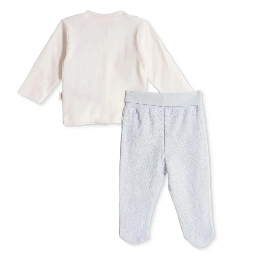 Bebetto Baby Sweatshirt & Footed Leggings Set (Newborn to 6-9 Months) - Blue