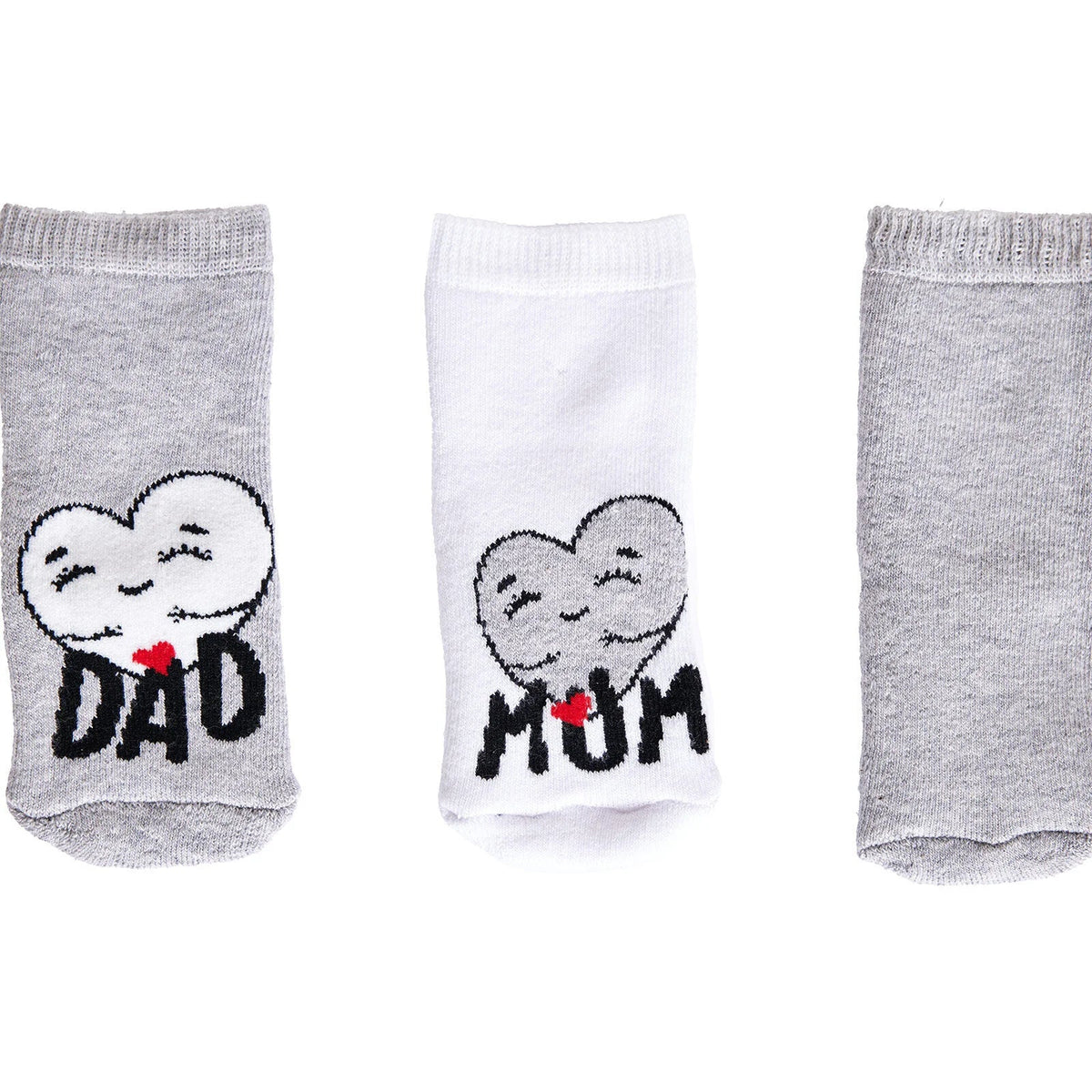 HelloBaby 3 Pack Heart Print Terry Baby Socks (Newborn to 4-5 Years)
