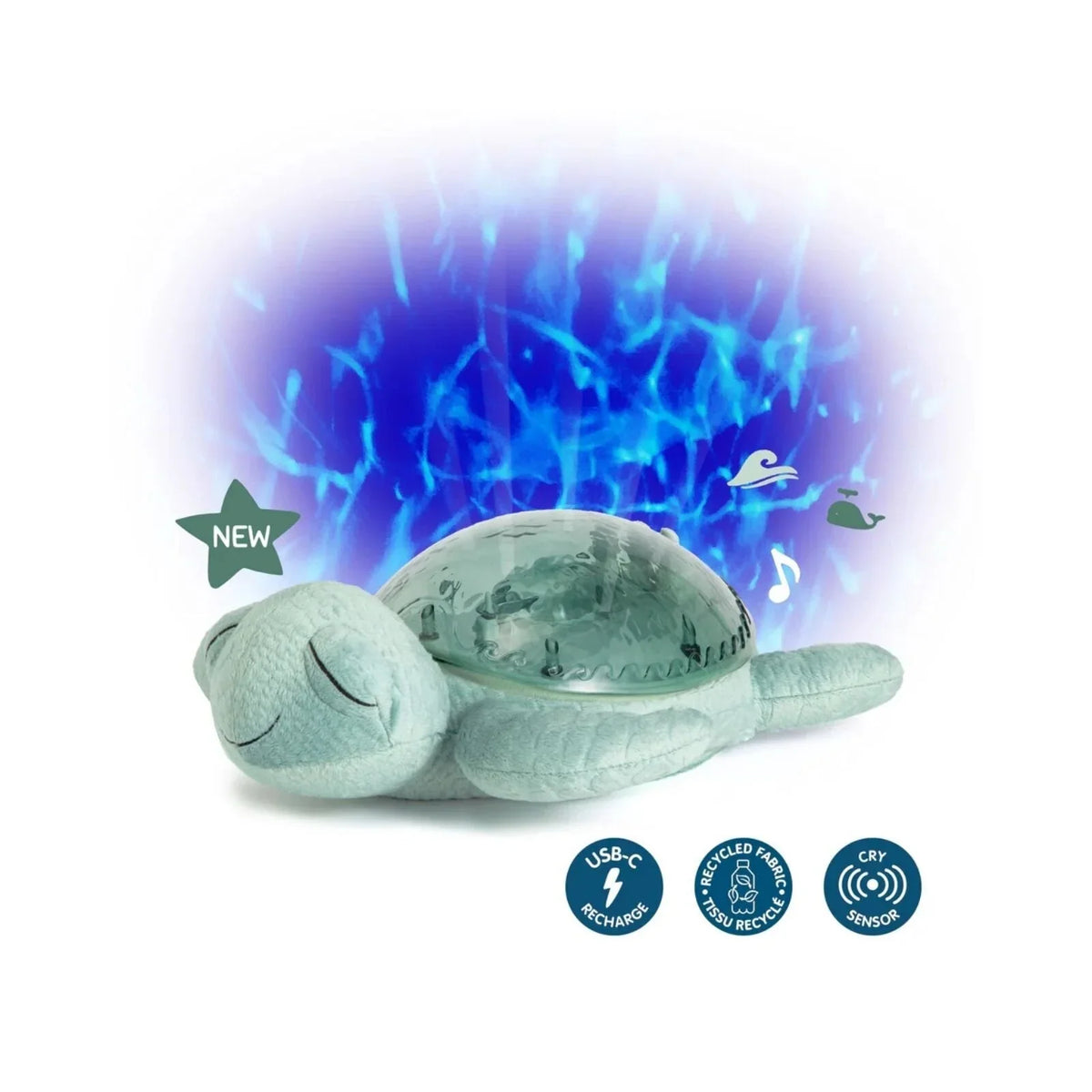 Cloud.b Tranquil Turtle White Noise & Night Light - Green