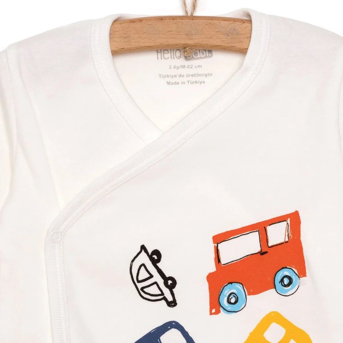 HelloBaby Vehicle Print Baby Hat, Vest & Bottoms Set (Newborn to 6 Months)