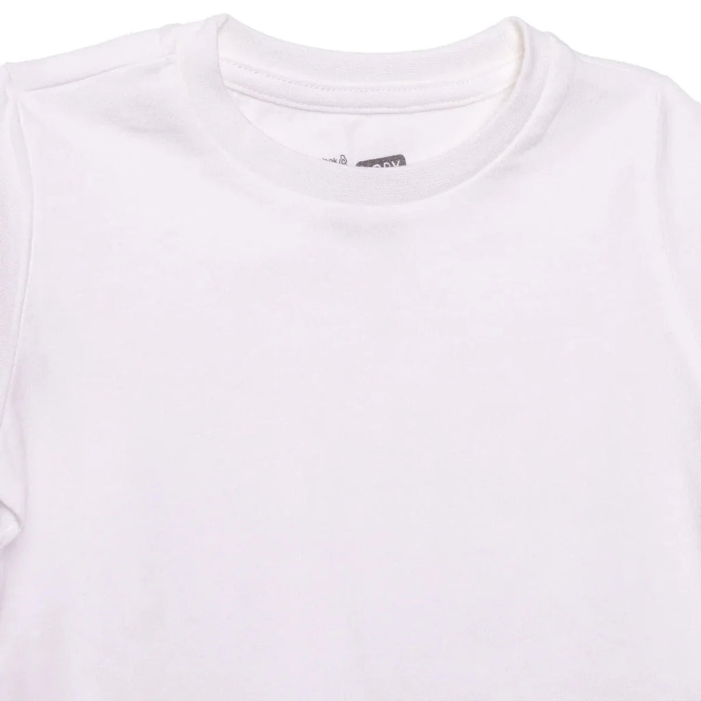 HelloBaby Short Sleeve Jersey Baby T-Shirt (3-6 Months to 4-5 Years) - White