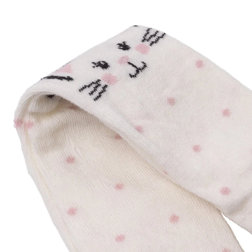 HelloBaby Printed Baby Tights (6-12 Months to 4-5 Years) - White Printed
