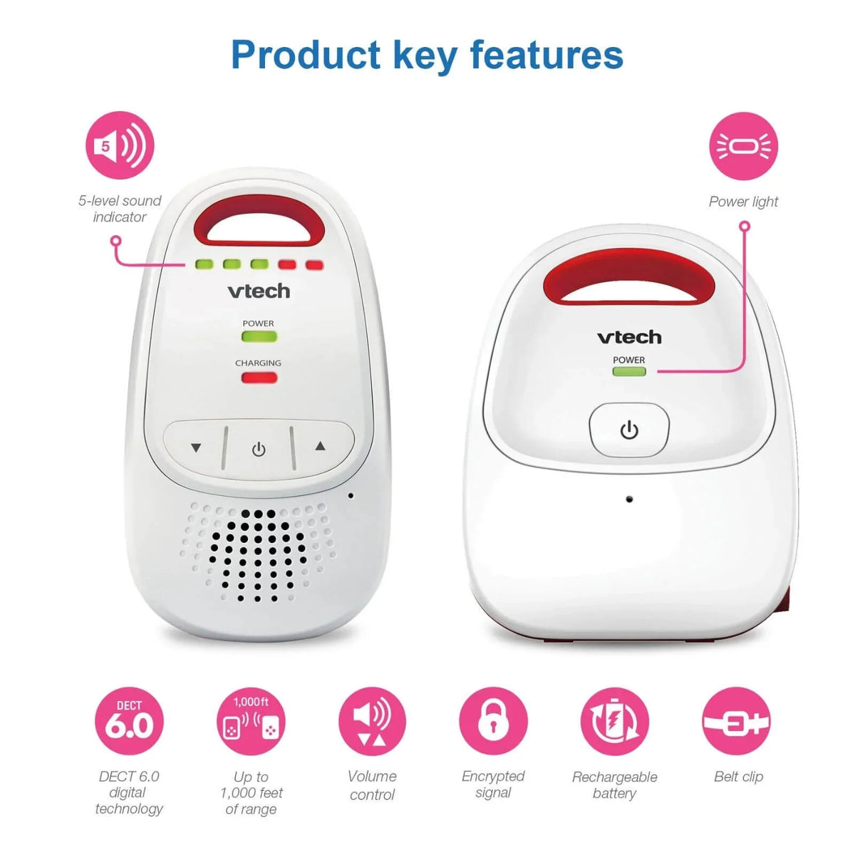 VTech - BM1000 Digital Audio Baby Monitor