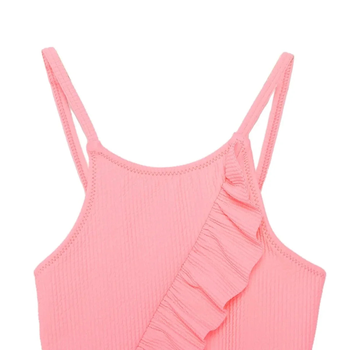 HelloBaby Textured Frilly Baby Swimsuit (2 Years to 5 Years)
