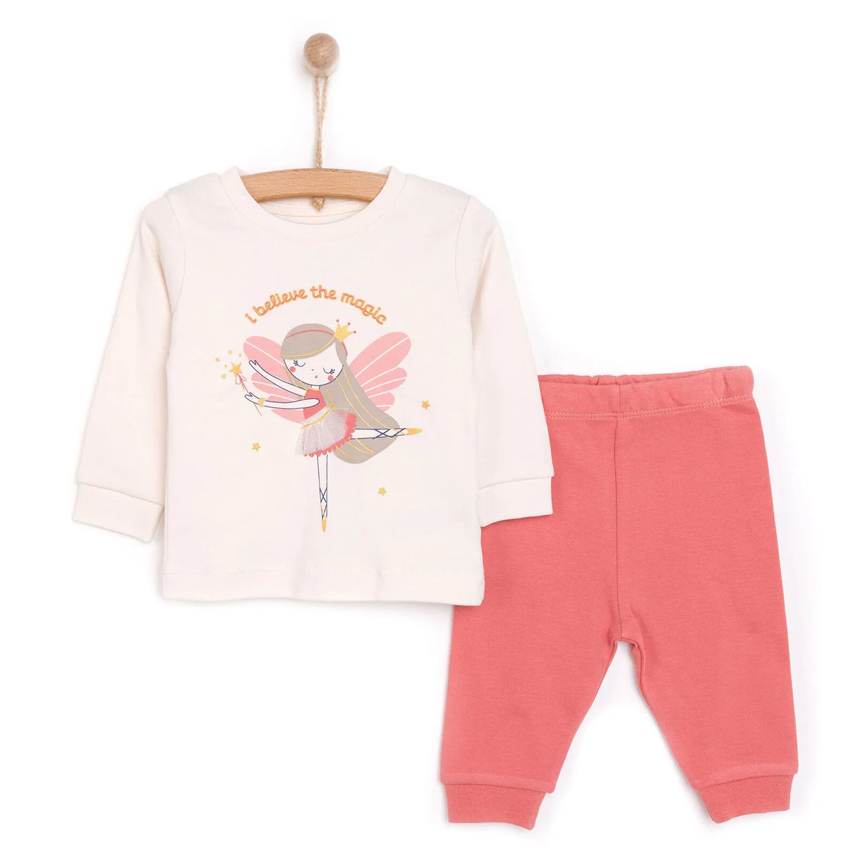 HelloBaby Ballerina Motif Long Sleeve Baby Pyjama Set (6 Months to 4 Years)