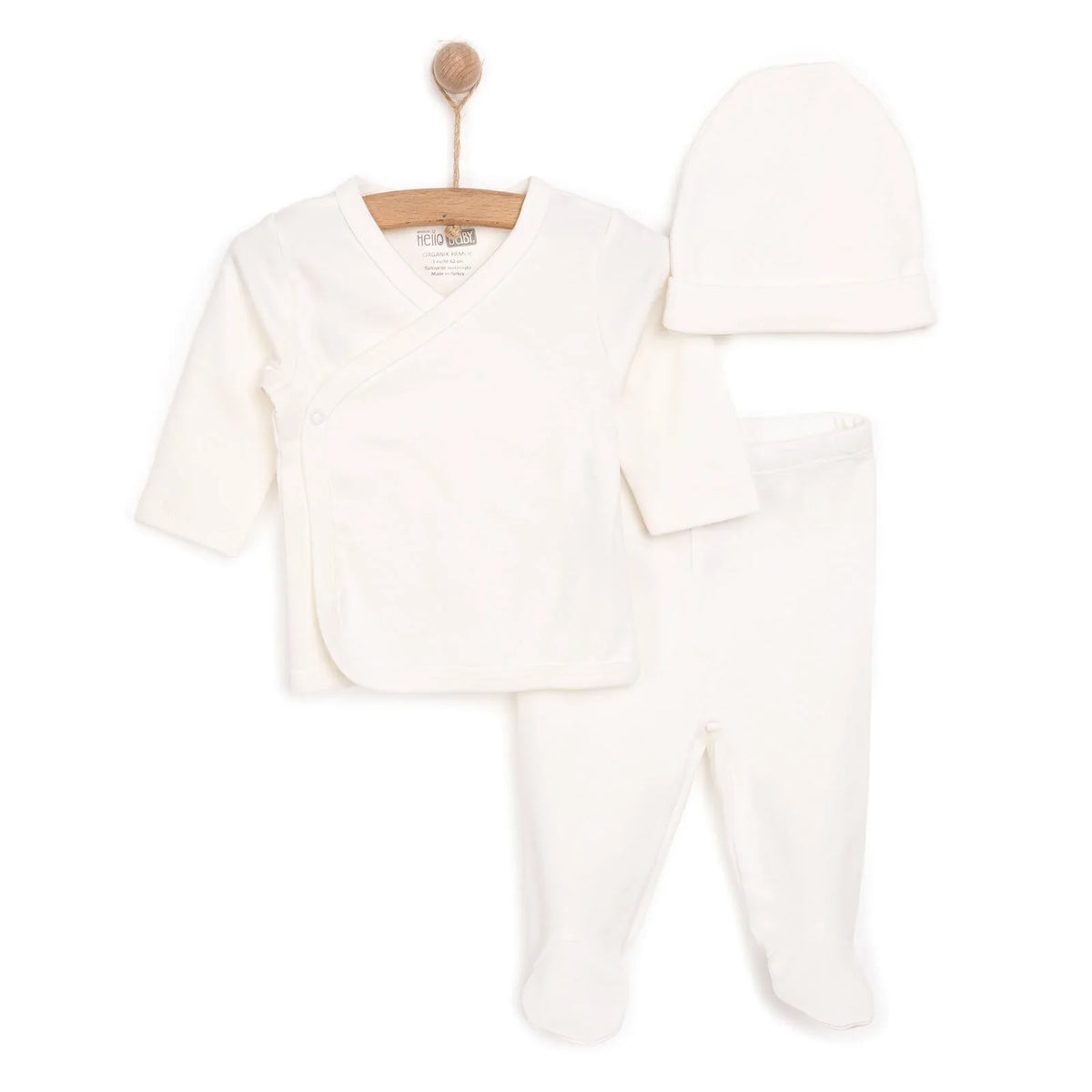 HelloBaby Baby Hat, Vest & Bottoms Set (Newborn to 3 Months)