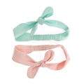 HelloBaby 2 Pack Tie-Fastening Bow Baby Headbands (One Size)