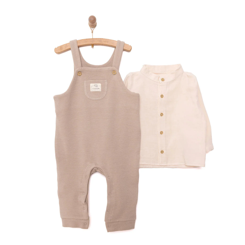 Cassiope Baby Dungarees & Muslin Shirt Set (3 Months to 12 Months)