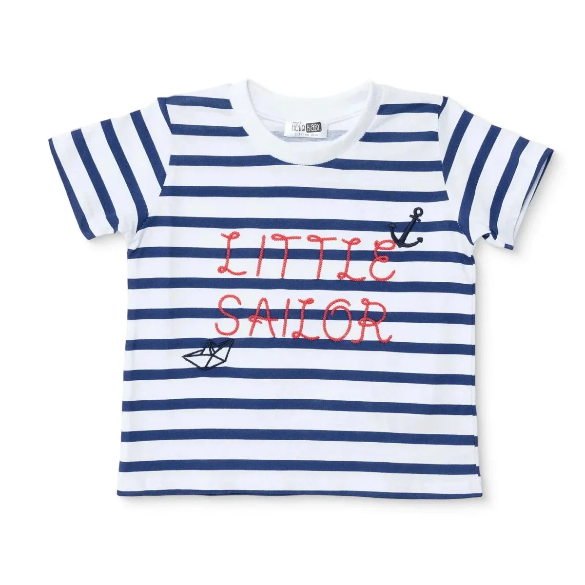 HelloBaby Printed Short Sleeve Jersey Baby T-Shirt (3-6 Months to 4-5 Years) - Navy Printed