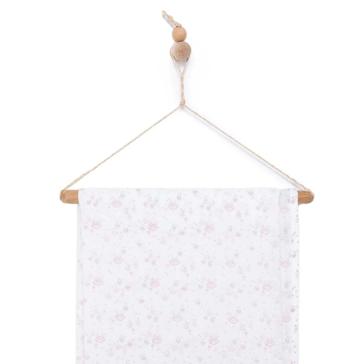 Little Dreams House Print Muslin Baby Blanket (100 x 110 cm) - Pink