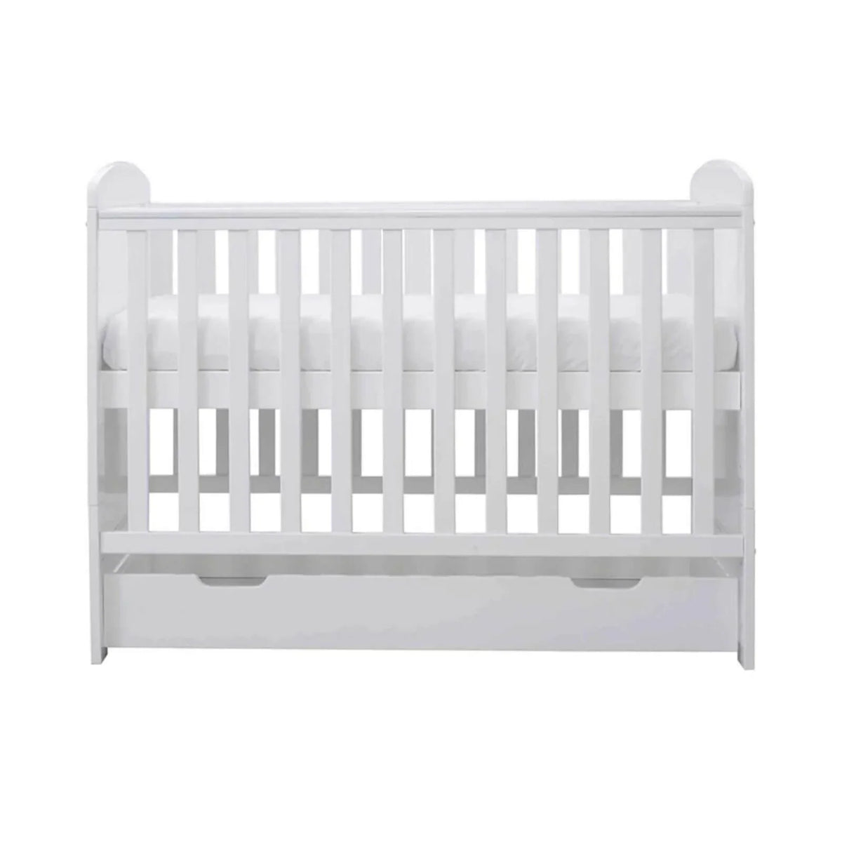 Ickle Bubba Coleby Mini Cot Bed & Under Drawer White - Without Mattress