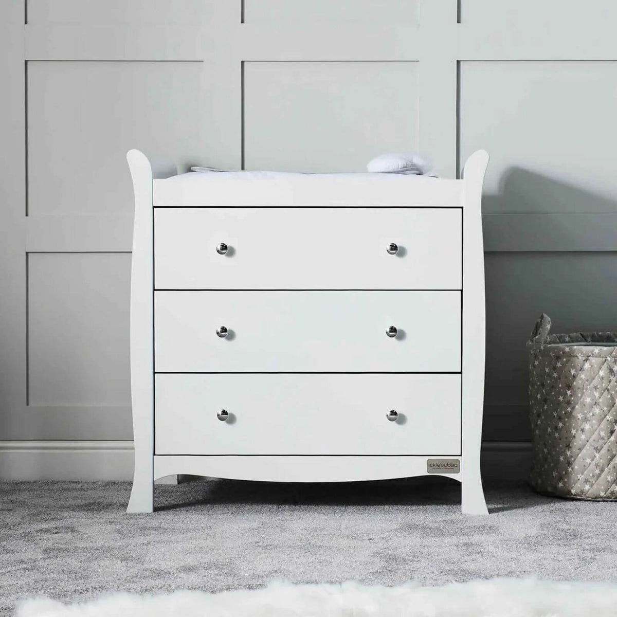 Ickle Bubba Snowdon 4 in 1 Mini 2 Piece Furniture Set White - Premium Pocket Sprung Mattress