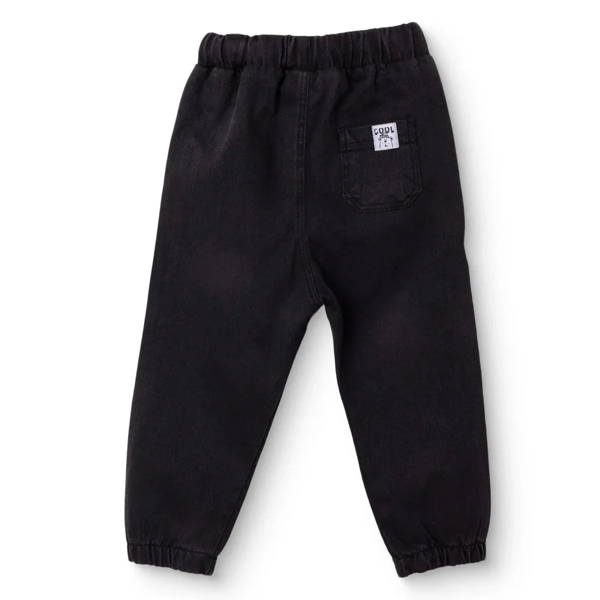 HelloBaby Elasticated Cuff Denim Baby Trousers (6-9 Months to 3-4 Years) - Black