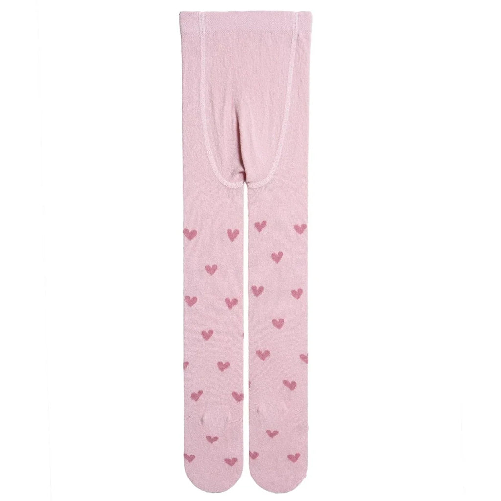 HelloBaby Heart Print Baby Tights (6-12 Months to 4-5 Years) - Pink