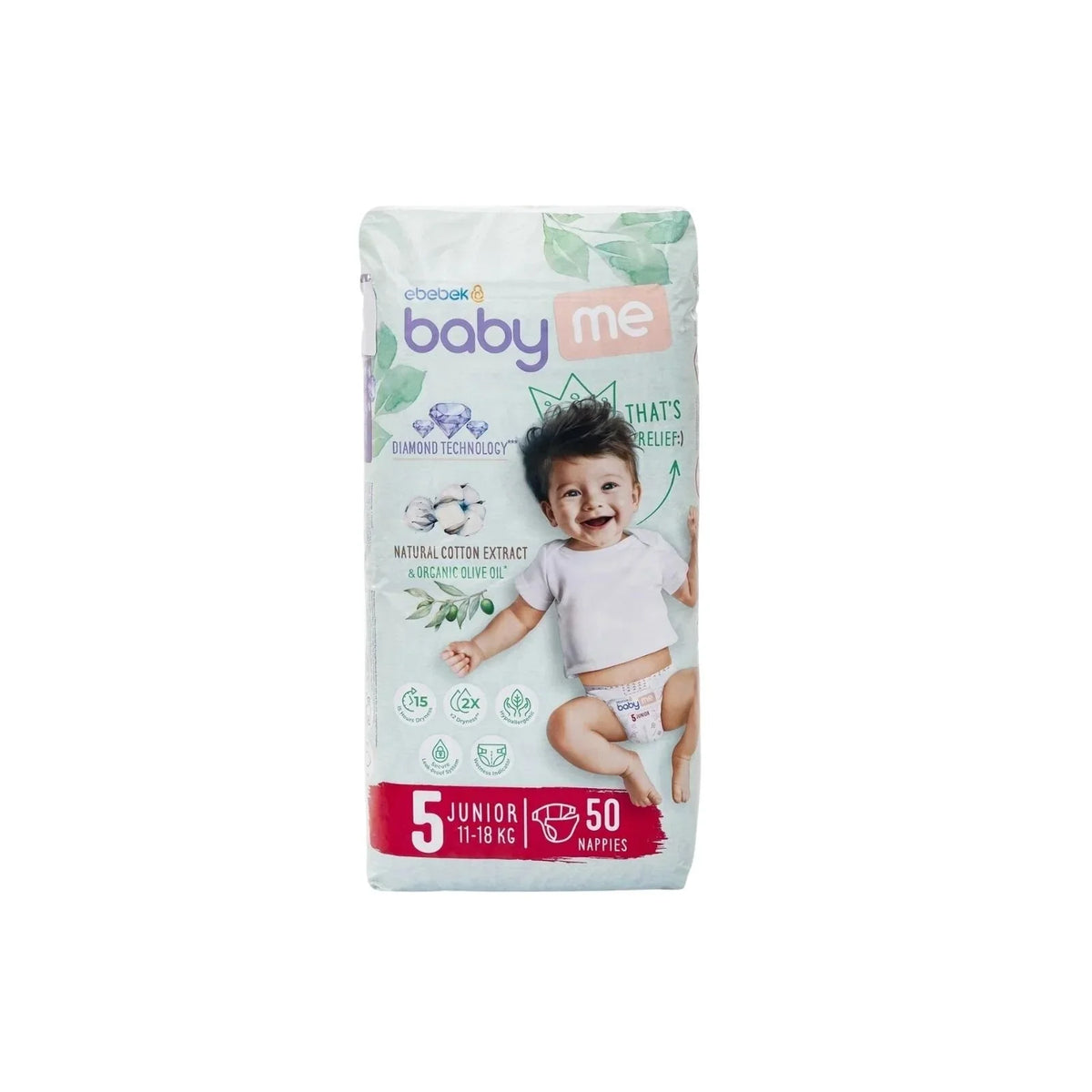 baby me Junior Size 5 - 50 nappies