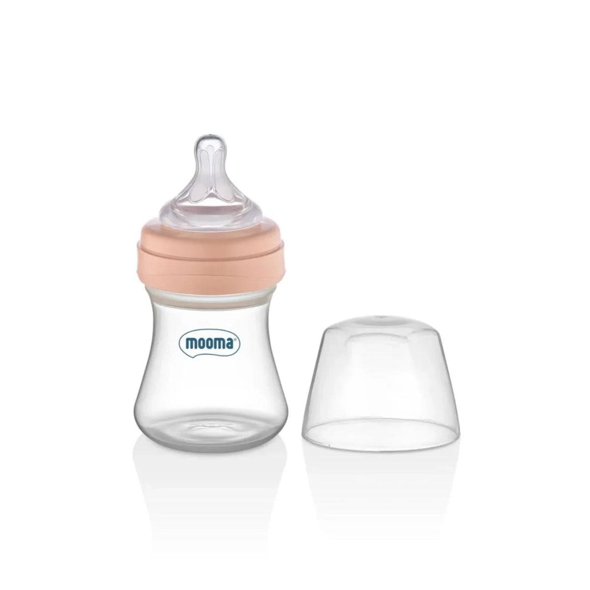 Mooma Kindy Bottle Slow Flow 0-6 months 150ml - Old Rose