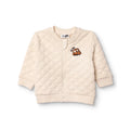 HelloBaby Grandad Collar Quilted Baby Cardigan (6-9 Months to 4-5 Years) - Ecru