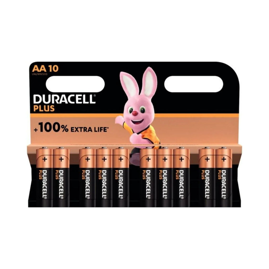 Duracell Plus AA Alkaline Batteries 10 pcs