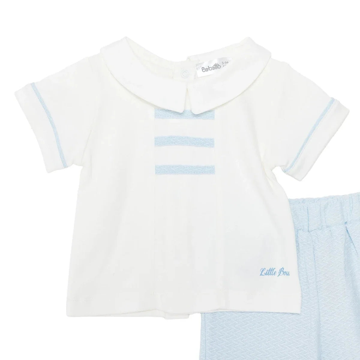 Bebetto Short Sleeve Baby T-Shirt & Shorts Set (1-3 Months to 12 Months) - Blue