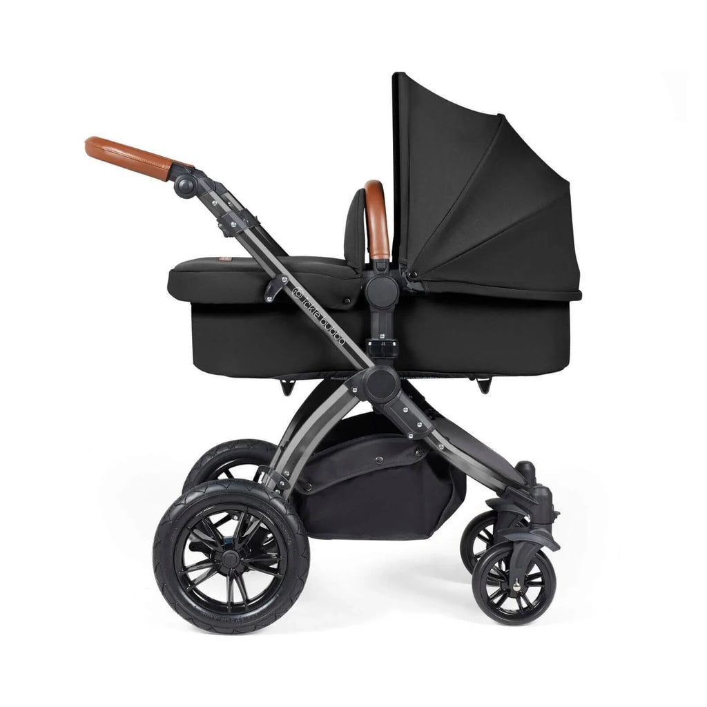 Ickle Bubba Stomp Luxe 2 in 1 Pushchair & Carrycot - Black/Midnight/Tan
