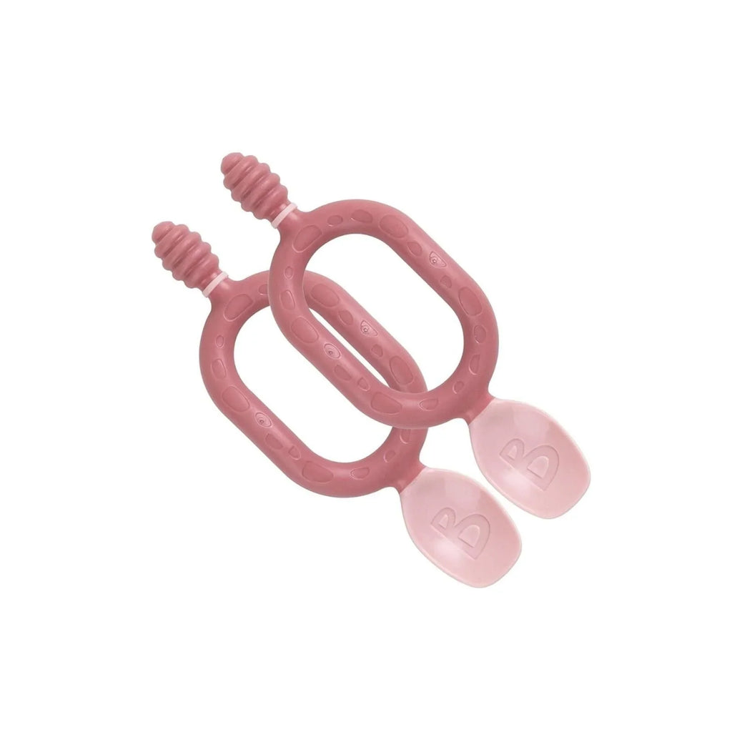 Bibado Dippit Baby Weaning Spoons 6+ months Pack of 2 - Blush