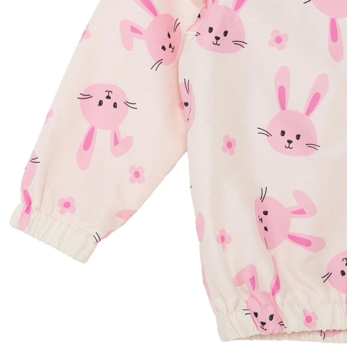 HelloBaby Hooded Printed Microfibre Baby Raincoat (9-12 Months to 4-5 Years) - Ecru Printed