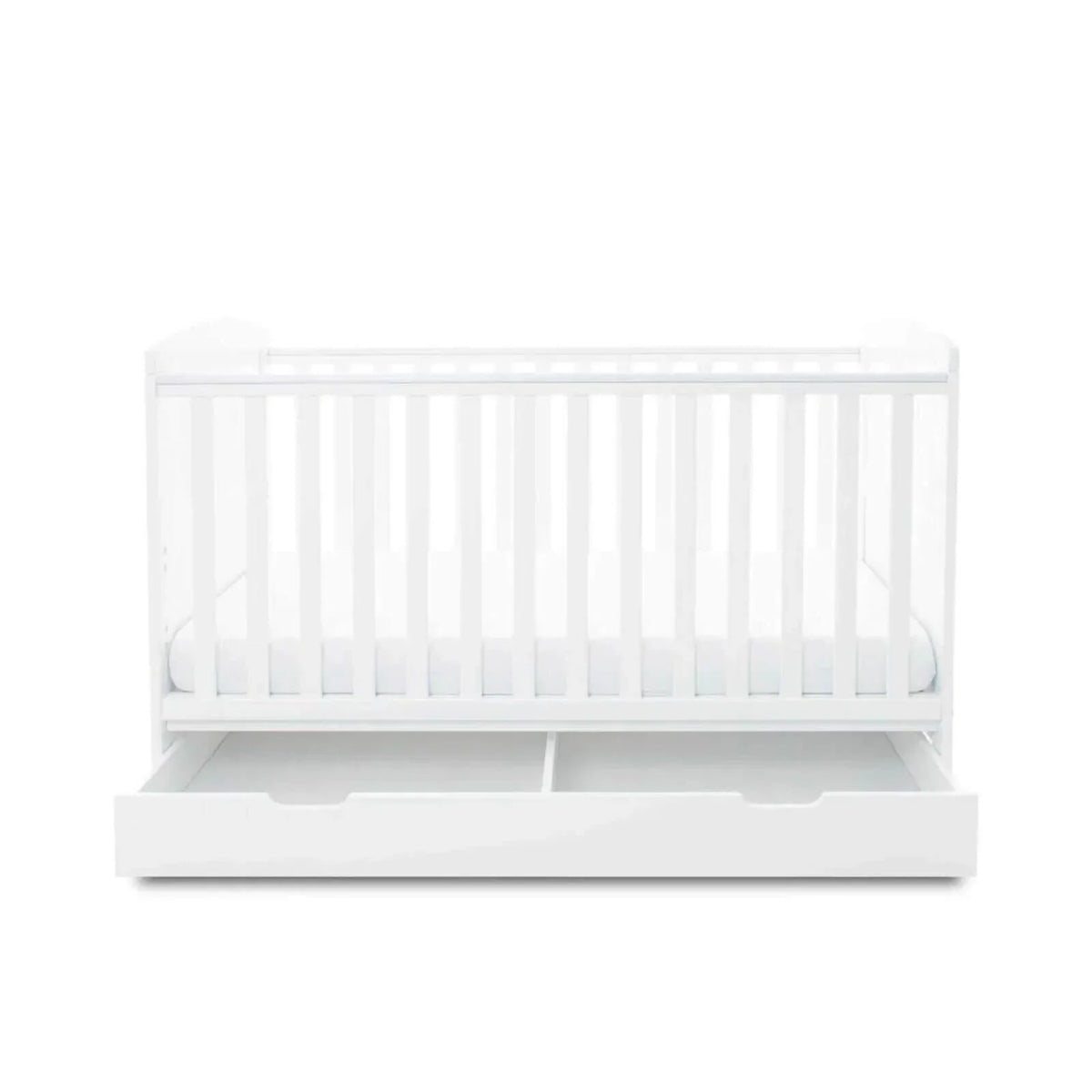 Ickle Bubba Coleby Classic Cot Bed & Under Drawer White - Without Mattress