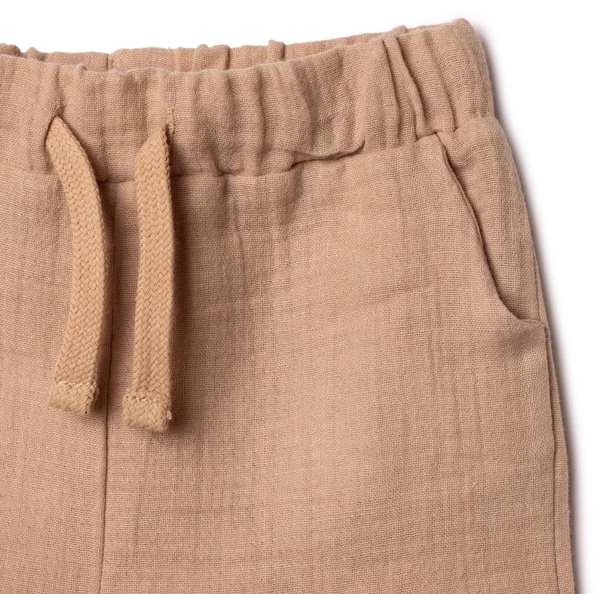 HelloBaby Turn-Up Muslin Baby Trousers (6-9 Months to 4-5 Years) - Beige