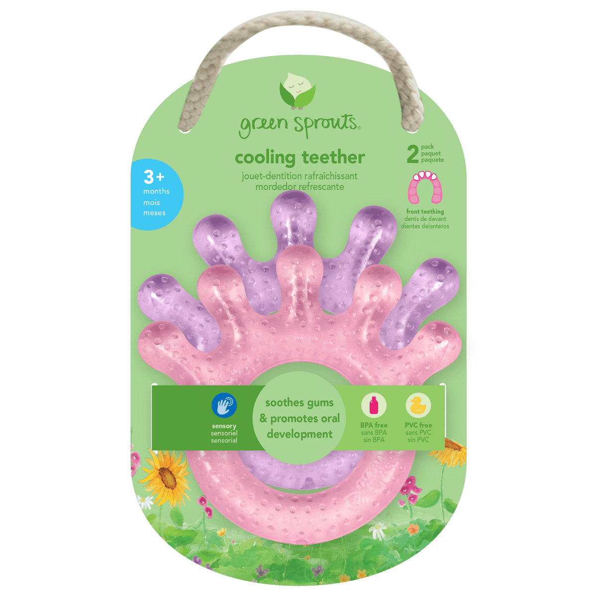 Cooling Teether - Two Pack - Pink & Purple / Blue & Green