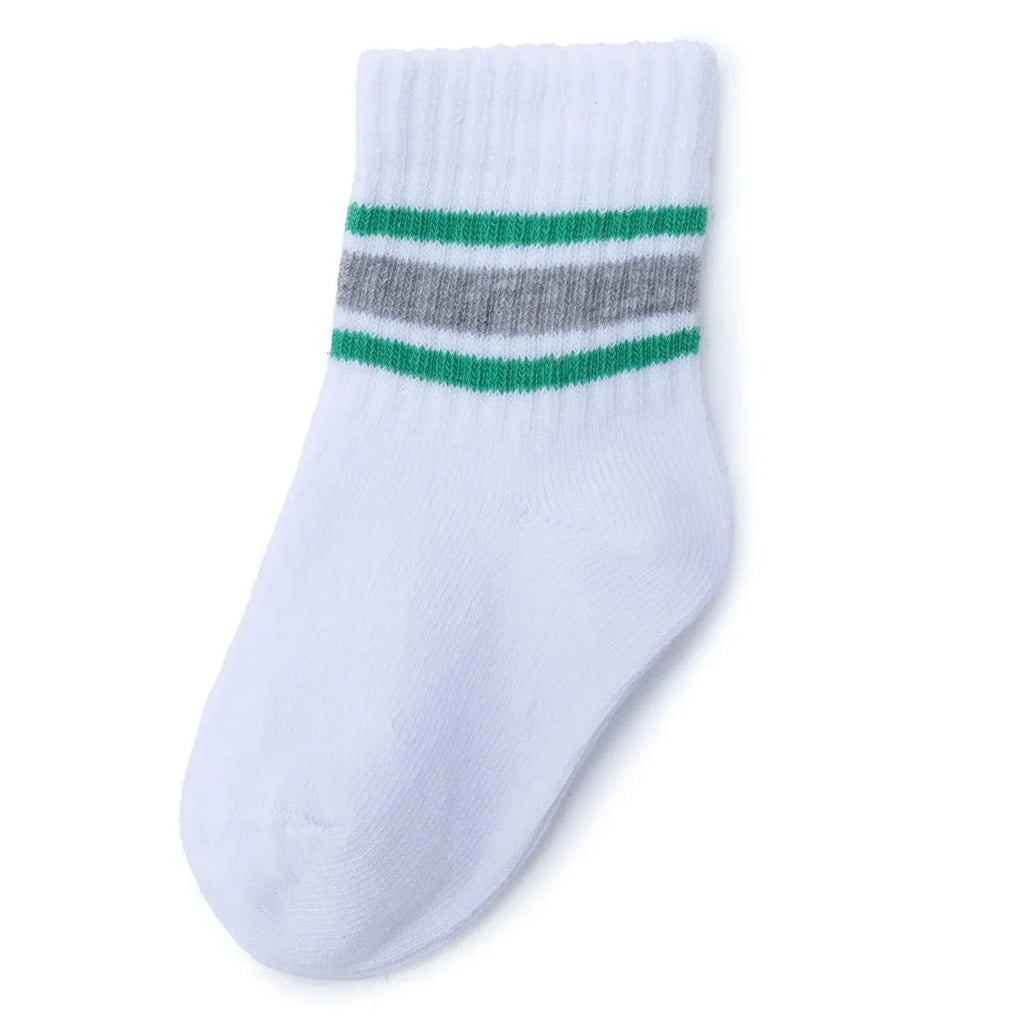 HelloBaby Striped 3 Pack Ankle Baby Socks (Newborn to 4-5 Years) - White