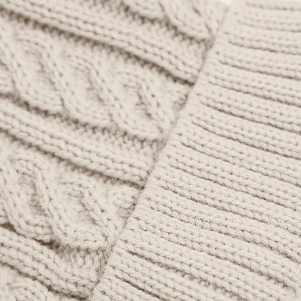 HelloBaby Patterned Pom-Pom Knitted Baby Beanie (One Size)