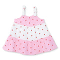 HelloBaby Strawberry Print Crew Neck Short Sleeve Baby Dress (6-9 Months to 4-5 Years) - Pink Printed