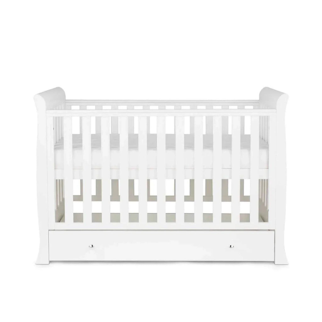 Ickle Bubba Snowdon Mini Cot Bed White - Fibre Mattress