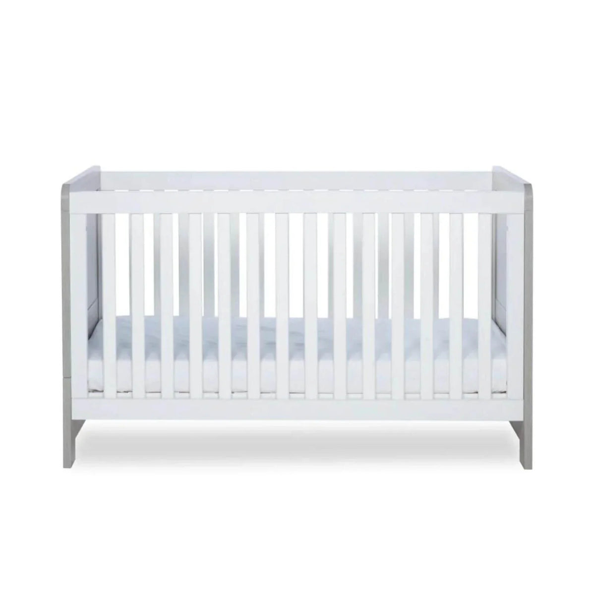 Ickle Bubba Pembrey Cot Bed Ash Grey - Fibre Mattress