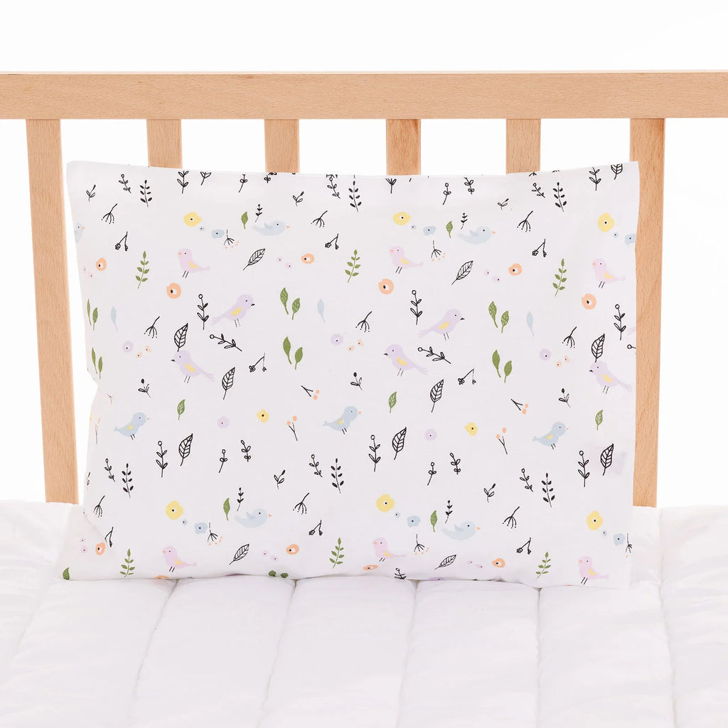 Little Dreams Little Bird Print Baby Pillowcase (35 x 45 cm)