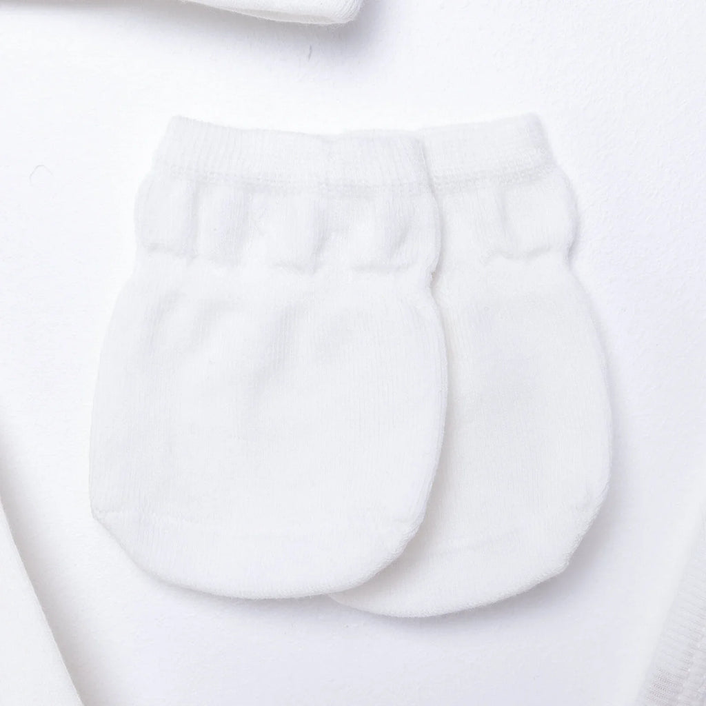 Aziz Bebe 5 Piece "Love Kindness Cuddles and Family" Slogan Baby Hospital Bag Set with Footed Legs (Newborn)