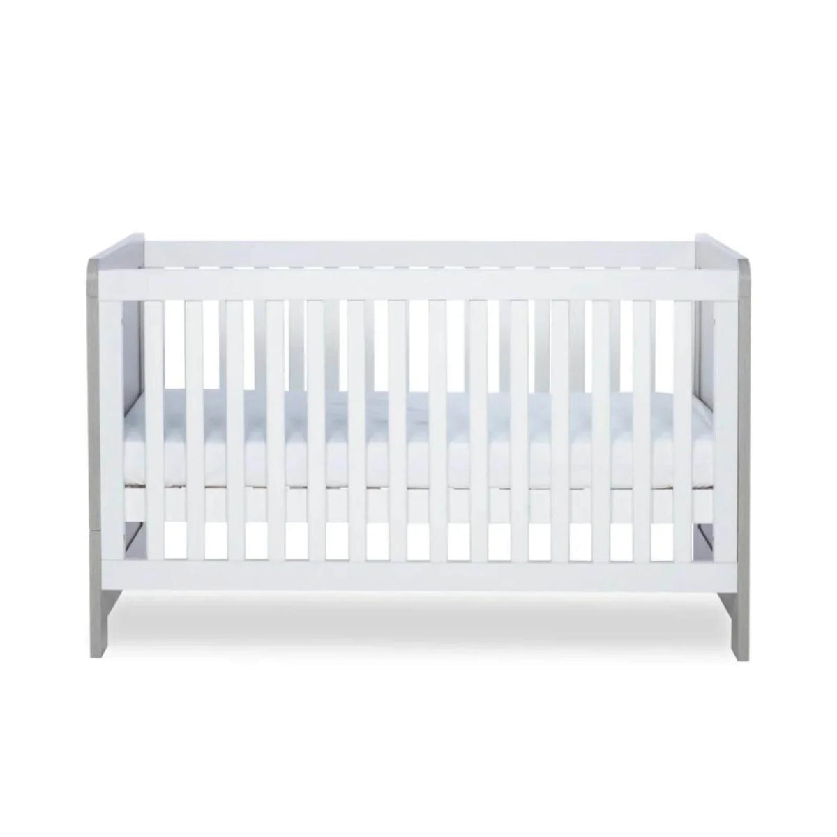 Ickle Bubba Pembrey Cot Bed Ash Grey - Premium Pocket Sprung Mattress