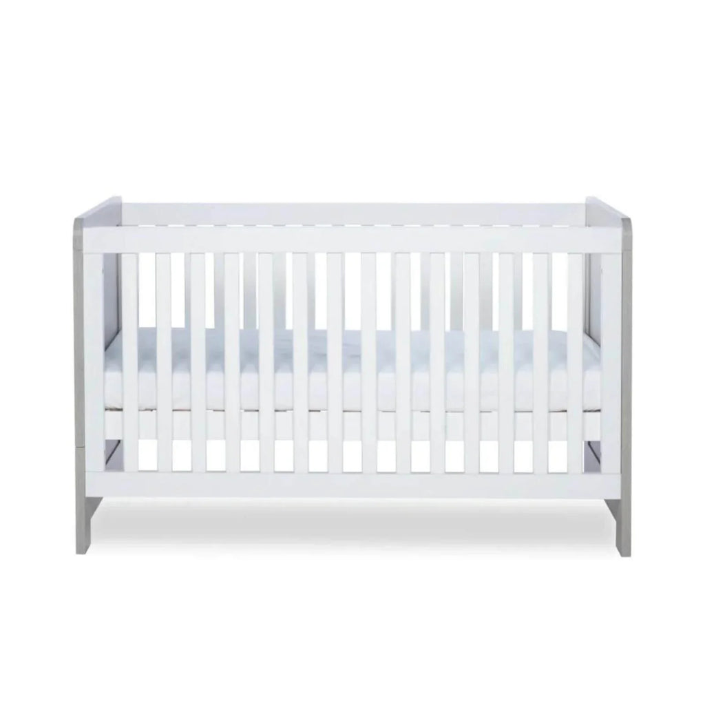 Ickle Bubba Pembrey Cot Bed Ash Grey - Fibre Mattress