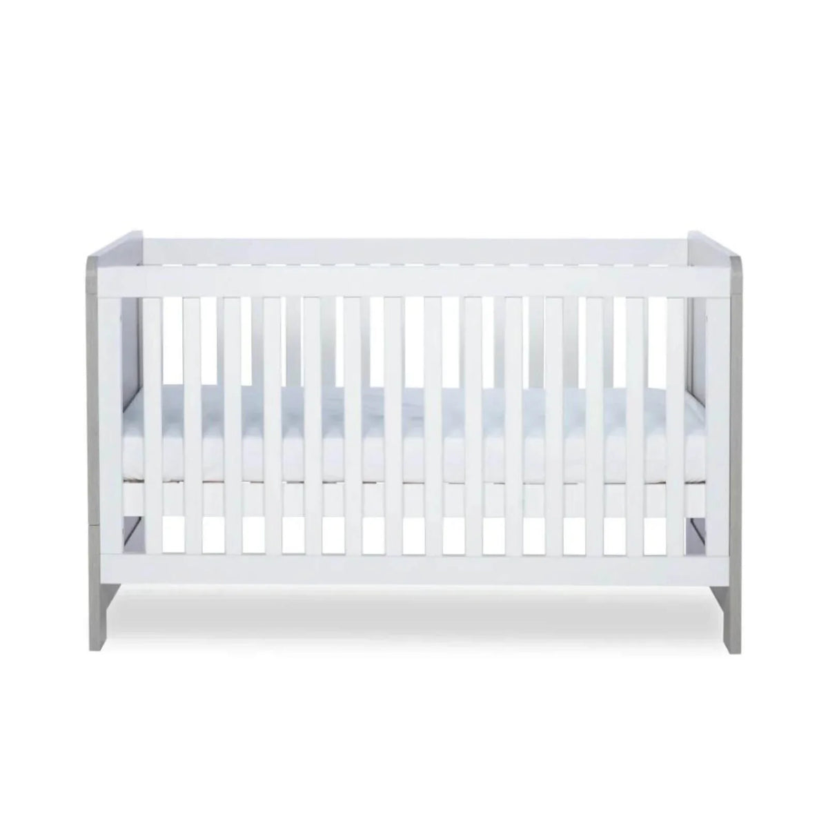 Ickle Bubba Pembrey Cot Bed Ash Grey - Fibre Mattress