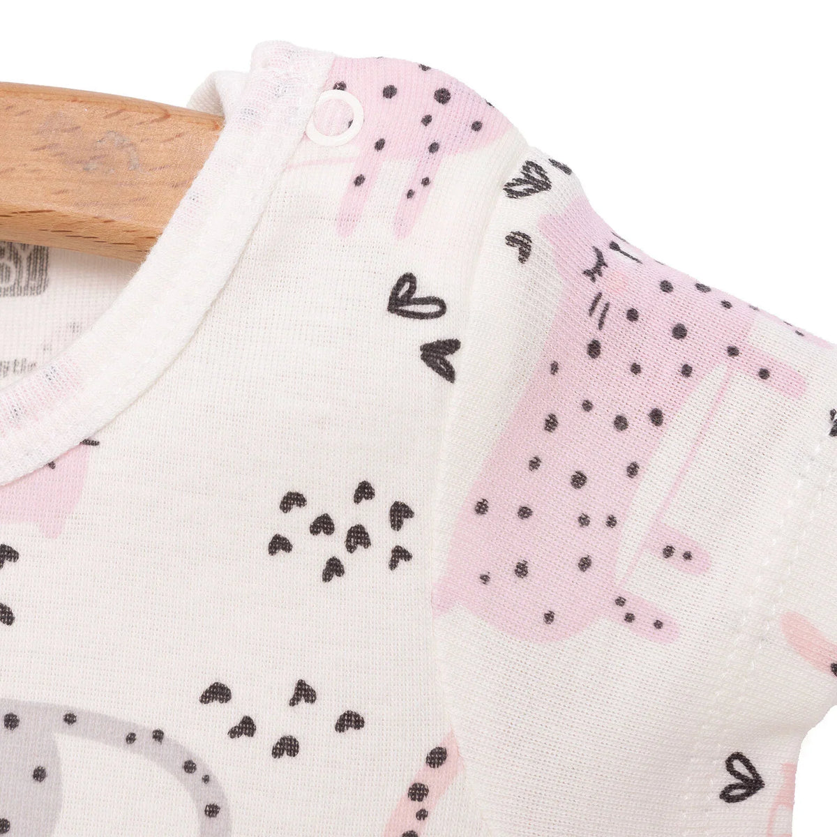 HelloBaby Cat Print Short Sleeve Baby Bodysuit (3 Months to 3 Years)