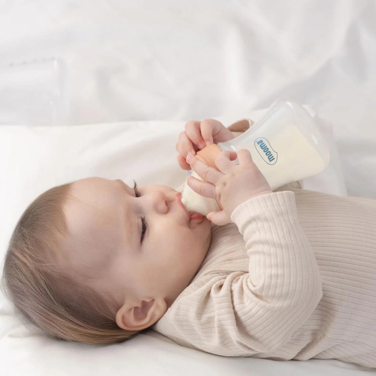 Mooma Kindy Bottle Slow Flow 0-6 months 150ml - Old Rose