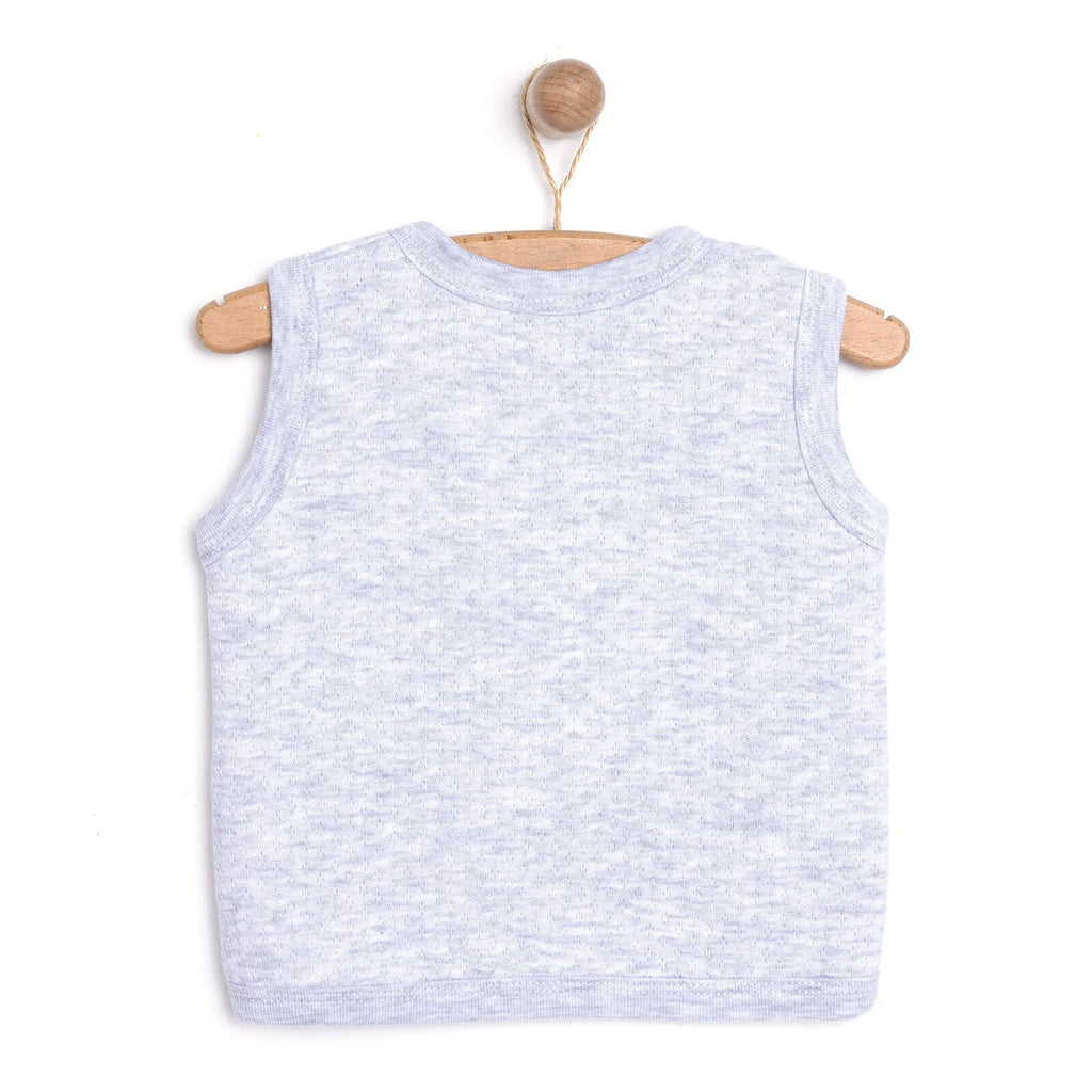 HelloBaby Giraffe Motif Snap Fastening Quilted Baby Gilet (3 Months to 2 Years)