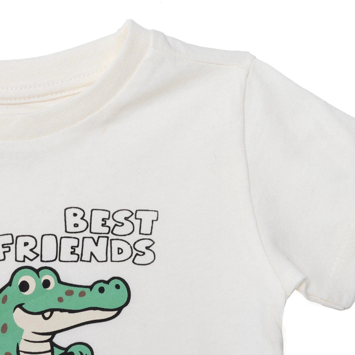 HelloBaby Short Sleeve Jersey Baby T-Shirt (3-6 Months to 3-4 Years) - Ecru