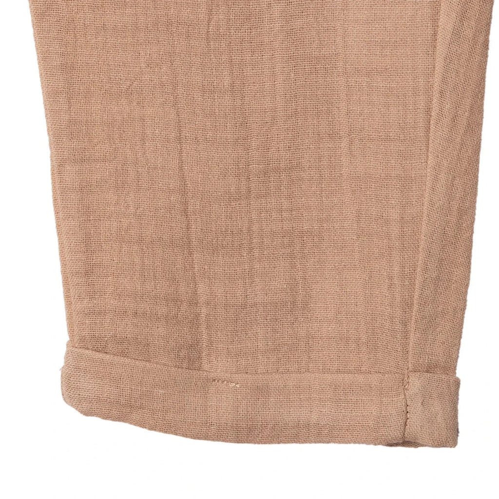 HelloBaby Turn-Up Muslin Baby Trousers (6-9 Months to 4-5 Years) - Beige