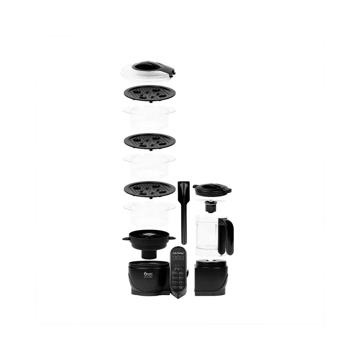 Babymoov Nutribaby (+) XL 6-in-1 Baby Food Maker - Black Edition