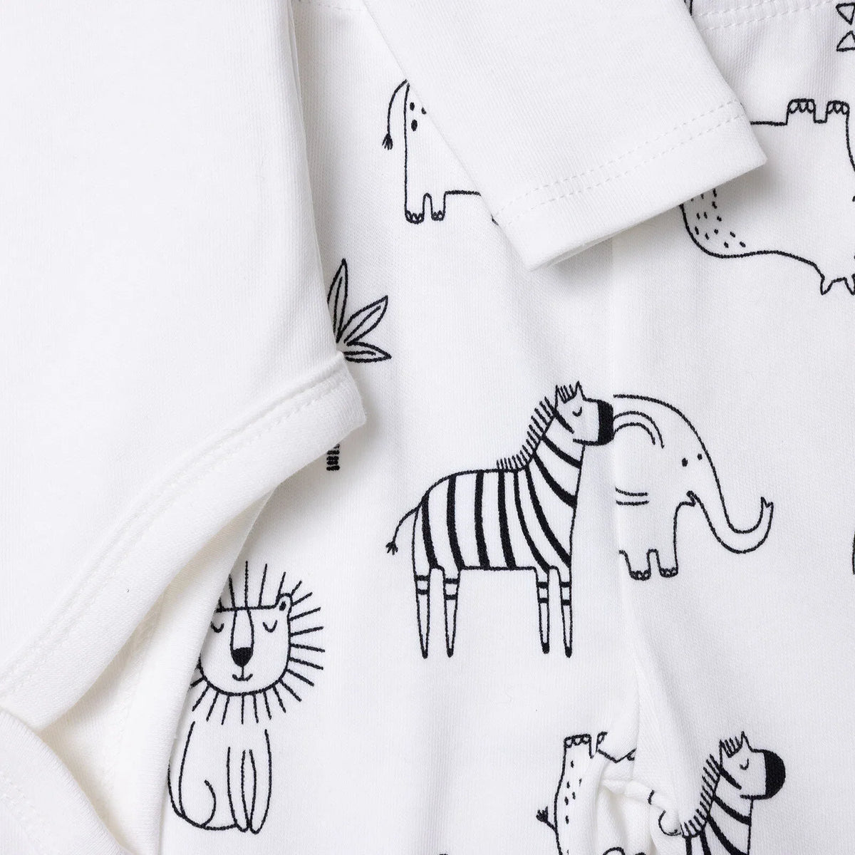 HelloBaby "Stay Wild" Slogan Baby Bodysuit & Footed Bottoms Set (Newborn to 9 Months)