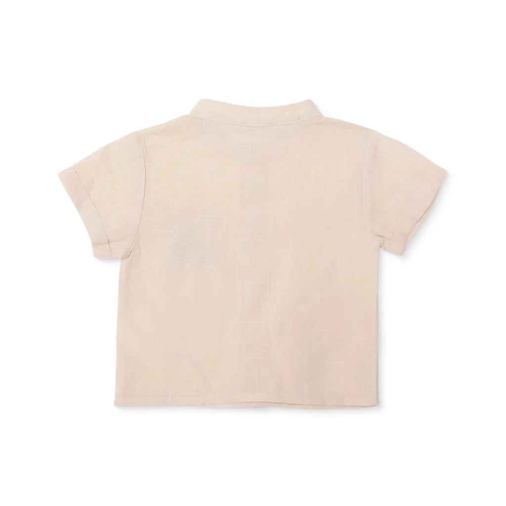 HelloBaby Grandad Collar Poplin Baby Shirt (6-9 Months to 4-5 Years) - Beige