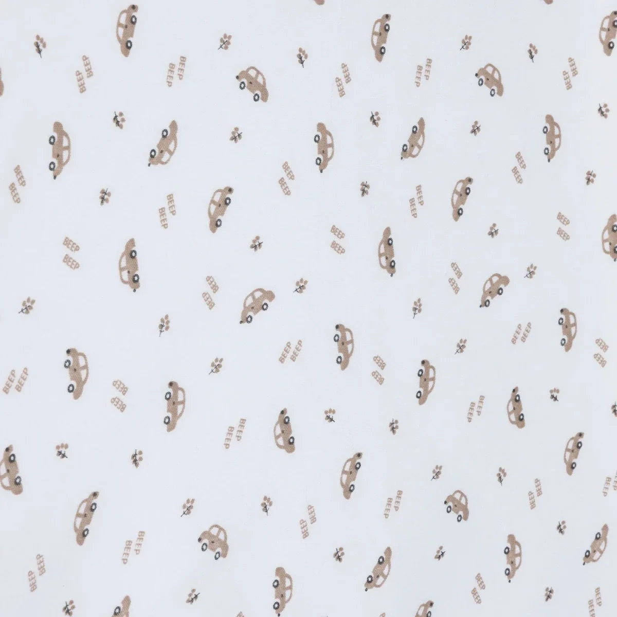Bebecix Car Print Jersey Baby Blanket (80 x 90 cm) - Ecru