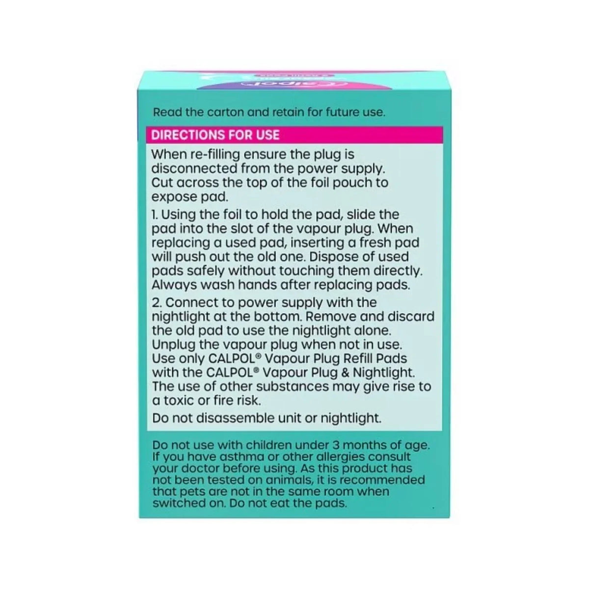 Calpol Vapour Plug Lavender and Chamomile 5 Refill Pads